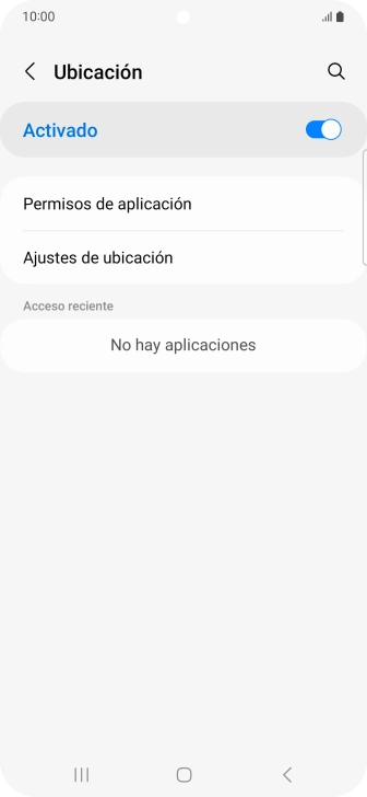 Pulsa Permisos de aplicación.