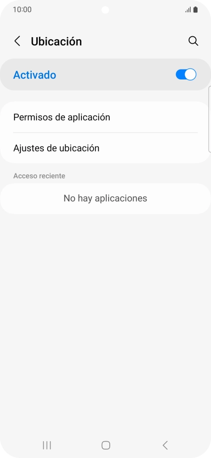Pulsa Permisos de aplicación.