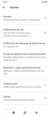Pulsa Actualizar aplicaciones automáticamente.