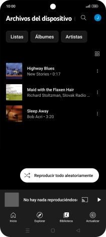 Pulsa el archivo de música deseado.