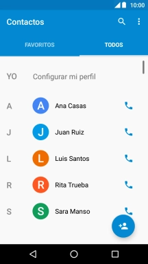 Pulsa el contacto deseado.
