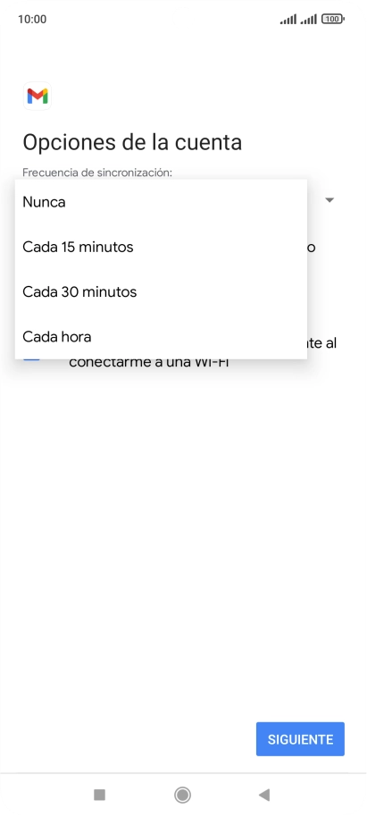 Pulsa el ajuste deseado.