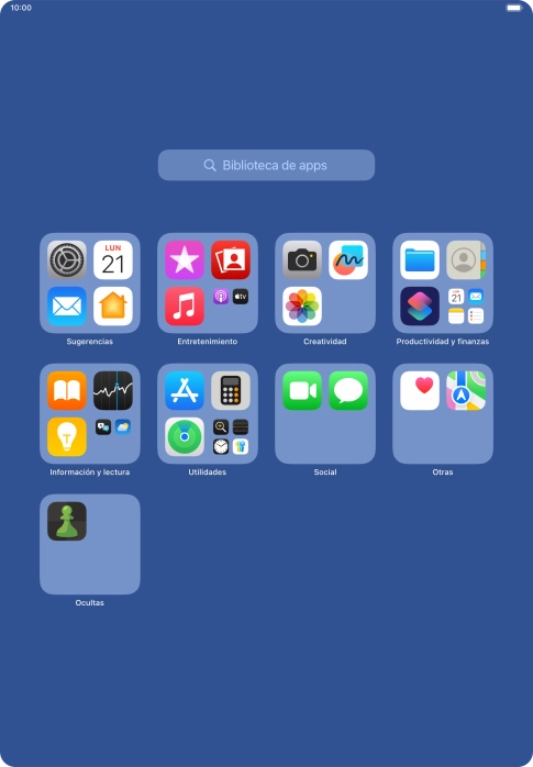 Pulsa la app deseada durante unos instantes.