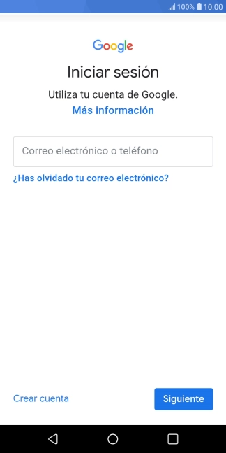 Si no tienes una cuenta de Google, pulsa Crear cuenta y sigue las indicaciones de la pantalla para ver cómo crear una cuenta nueva.