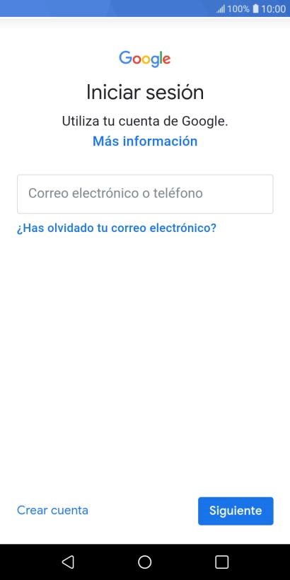 Si no tienes una cuenta de Google, pulsa Crear cuenta y sigue las indicaciones de la pantalla para ver cómo crear una cuenta nueva.