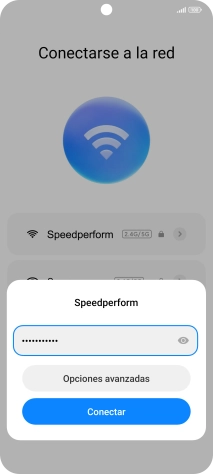 Introduce la contraseña de la red wifi y pulsa Conectar.