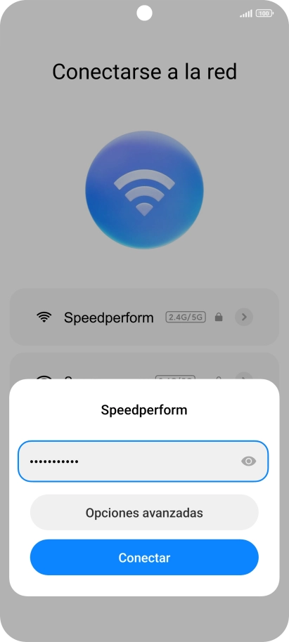 Introduce la contraseña de la red wifi y pulsa Conectar.
