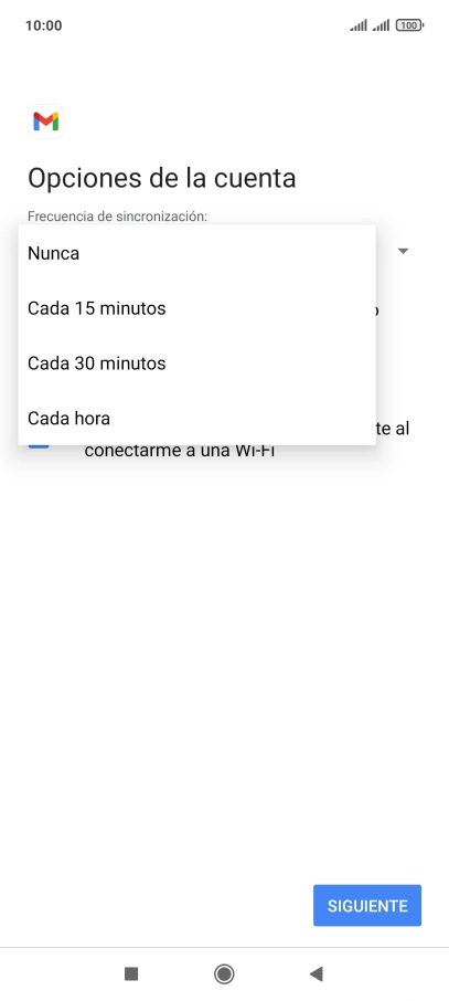 Pulsa el ajuste deseado.