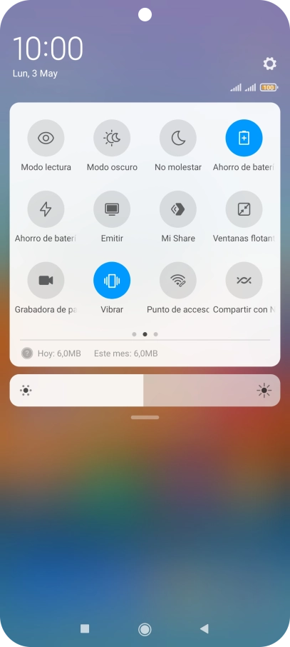 Pulsa la tecla de inicio para terminar y regresar a la pantalla de inicio.
