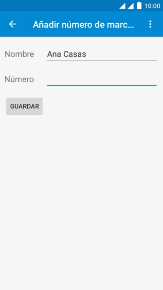 Pulsa en el campo junto a 