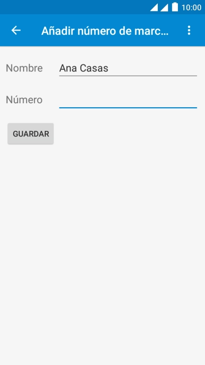 Pulsa en el campo junto a 