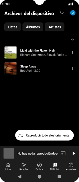 Pulsa el archivo de música deseado.