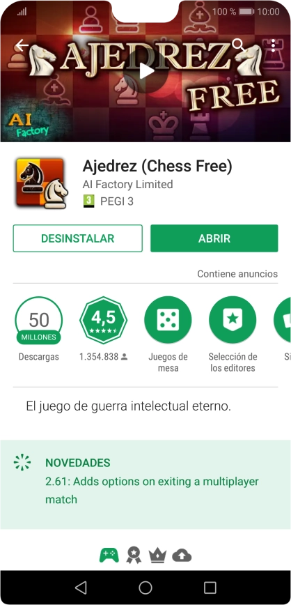 Pulsa DESINSTALAR.