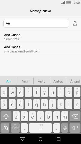 Pulsa el contacto deseado.