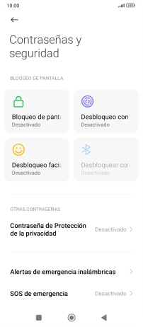 Pulsa Desbloqueo con huella dactilar.