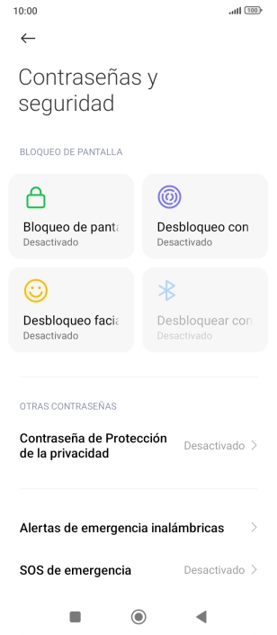 Pulsa Desbloqueo con huella dactilar.