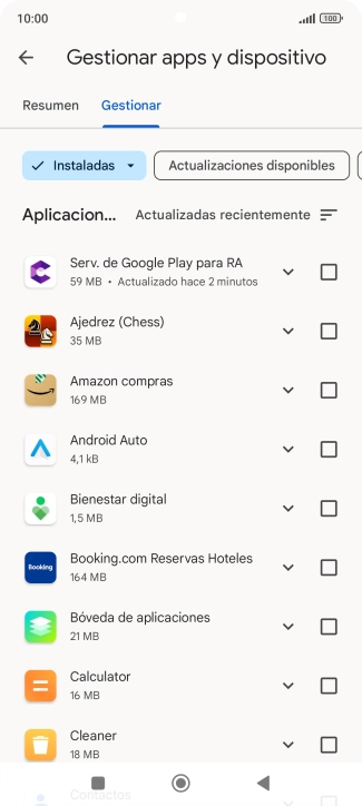 Pulsa la app deseada.