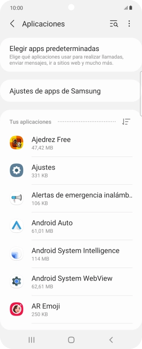 Pulsa la app deseada.