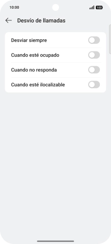 Pulsa el indicador  junto al tipo de desvío deseado.
