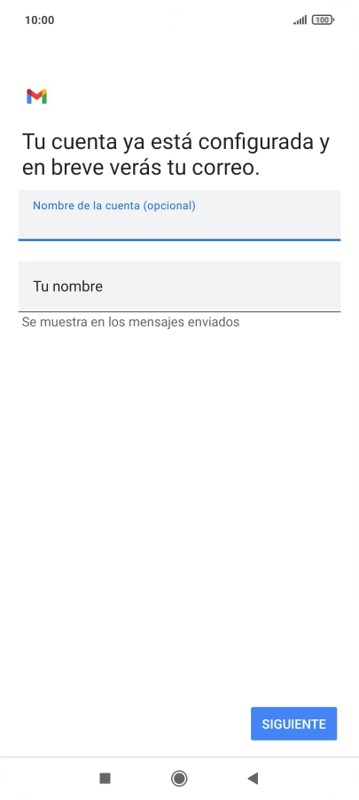 Pulsa Tu nombre e introduce el nombre del remitente.