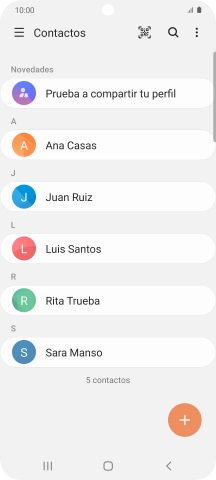 Pulsa el contacto deseado.