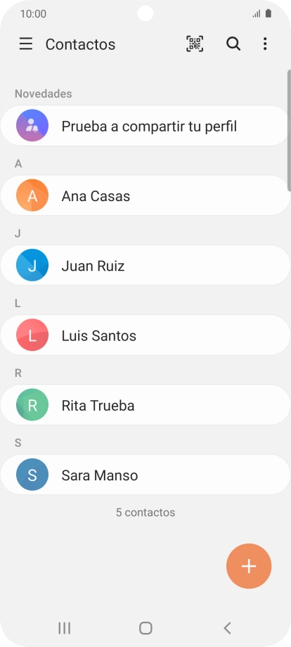 Pulsa el contacto deseado.