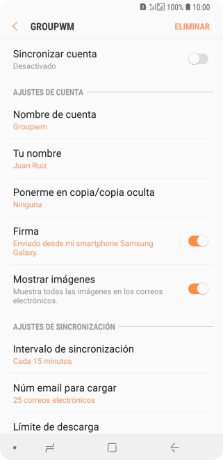 Pulsa el indicador junto a 