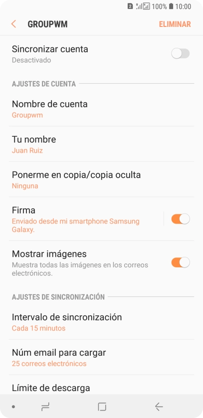 Pulsa el indicador junto a 