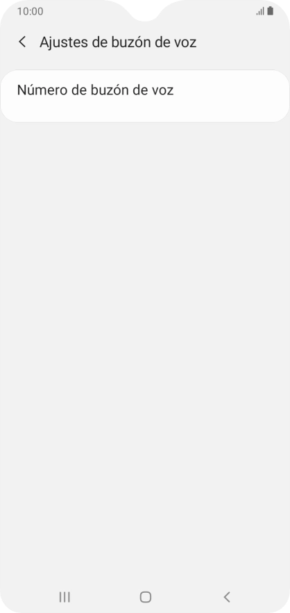 Pulsa Número de buzón de voz.