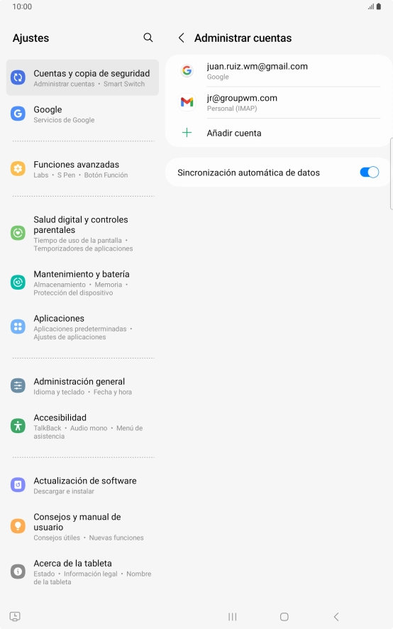 Pulsa el indicador junto a 