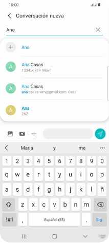 Pulsa el contacto deseado.