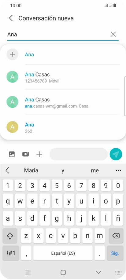 Pulsa el contacto deseado.