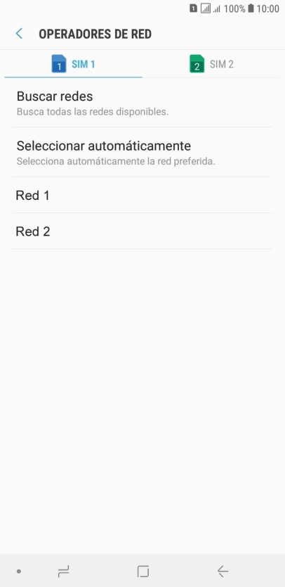 Pulsa la red deseada.