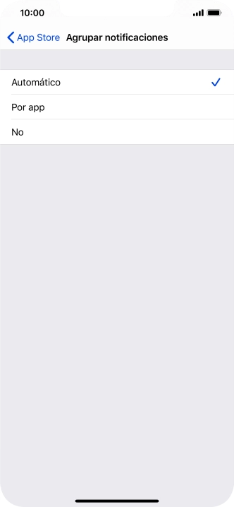 Pulsa el ajuste deseado.