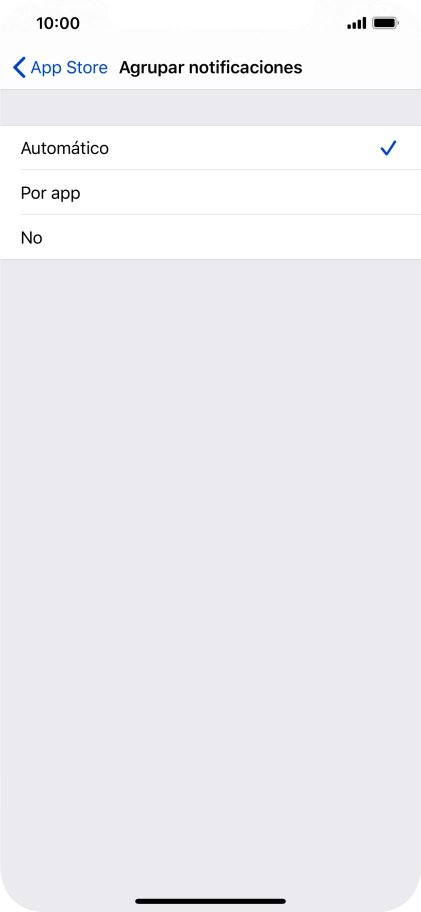 Pulsa el ajuste deseado.