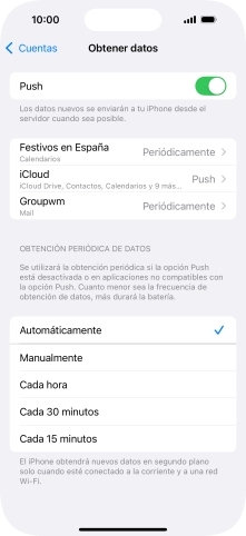 Pulsa el indicador junto a 