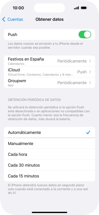 Pulsa el indicador junto a 