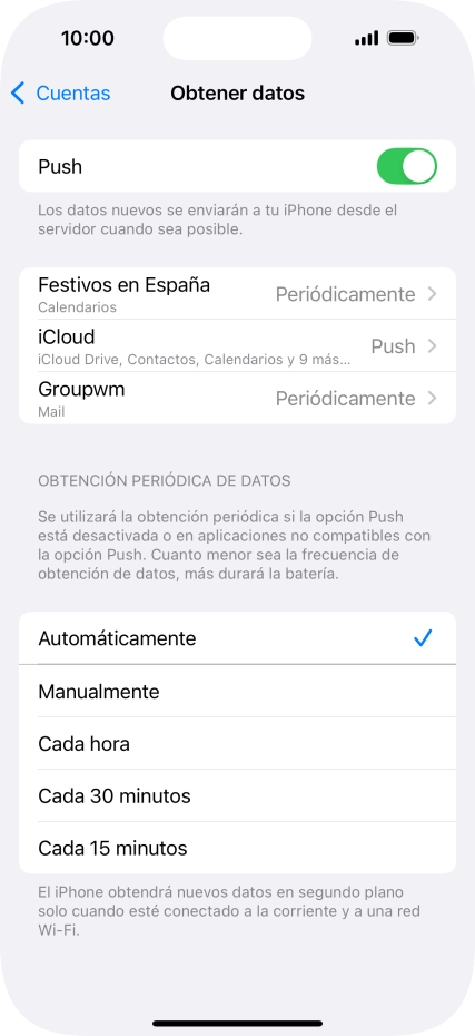 Pulsa el indicador junto a 