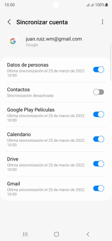 Pulsa el indicador junto a 