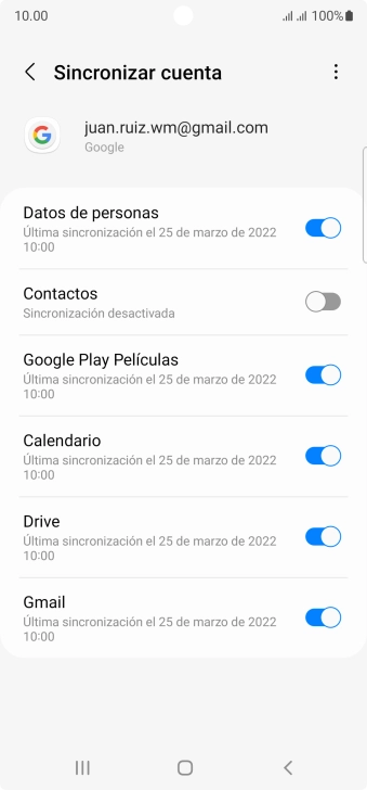 Pulsa el indicador junto a 