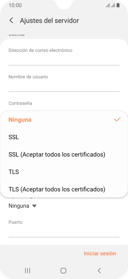 Pulsa Ninguna para desactivar la función.