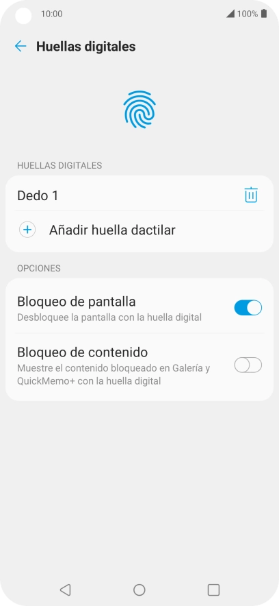 Pulsa  el indicador junto a los ajustes deseados para activarlos o desactivarlos.