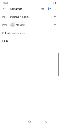 Pulsa el icono de anexos.