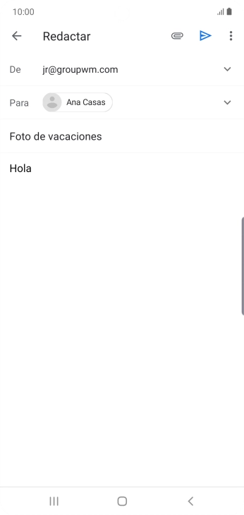 Pulsa el icono de anexos.