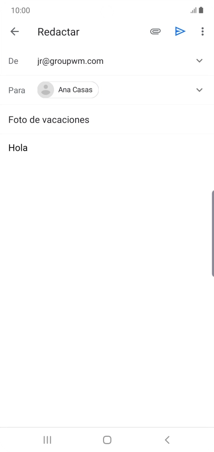 Pulsa el icono de anexos.