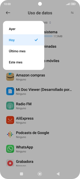 Pulsa el ajuste deseado.