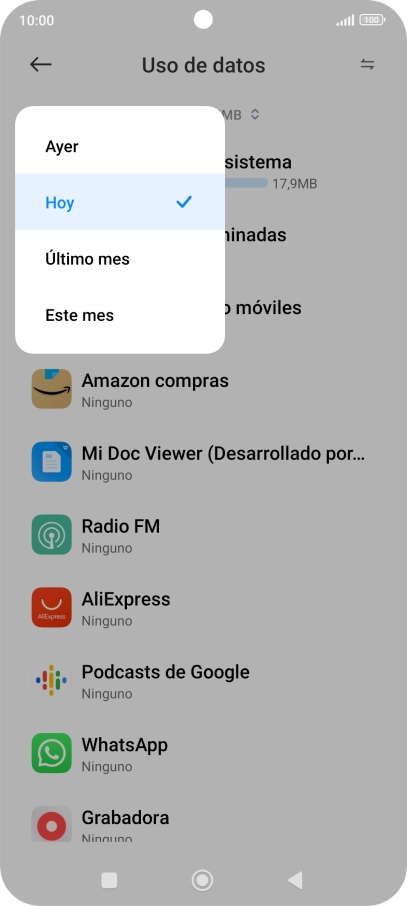 Pulsa el ajuste deseado.