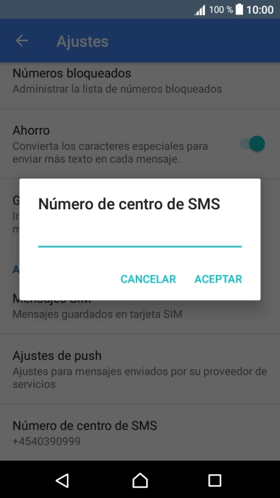 Introduce +34607003110 y pulsa ACEPTAR.
