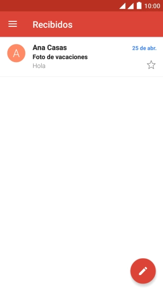 Pulsa el icono de nuevo correo electrónico.