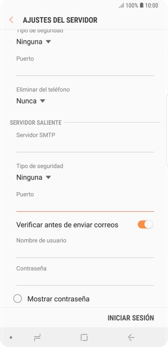 Pulsa el indicador junto a 
